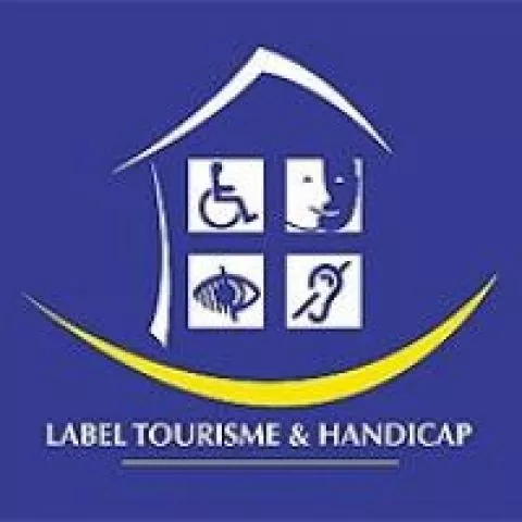 Logo label Tourisme & Handicap hôtel la Maison Carrée à Méréville, Lorraine