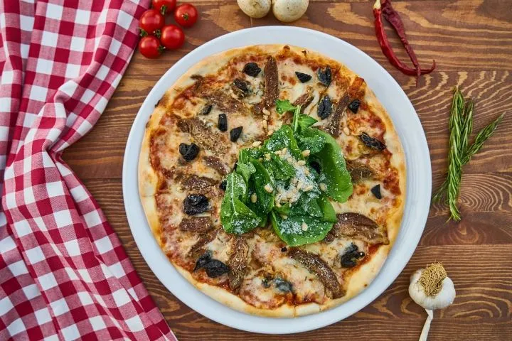   Pizzas base crème