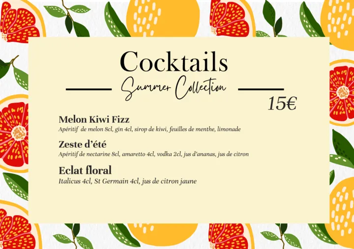   Carte du Bar L'Effervescence