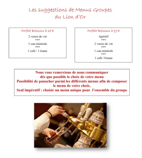 image Suggestions de menus groupes