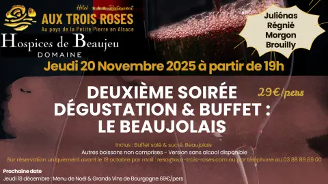 Deuxième soirée Dégustation & Buffet : le Beaujolais