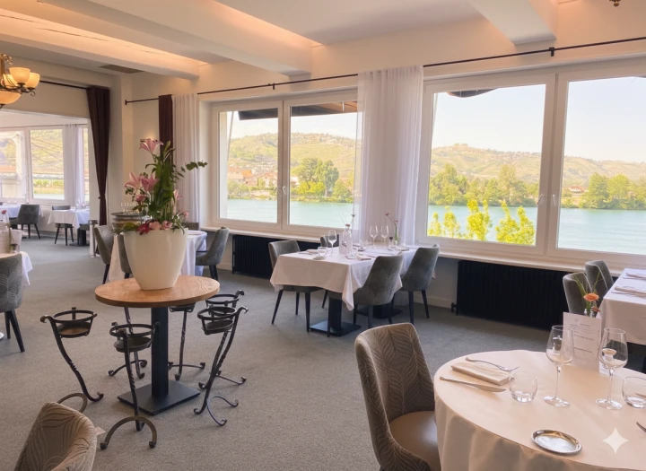 image Restaurant vue panoramique sur le Rhone