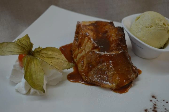 image Pain perdu caramel au beurre salé & sa glace vanille