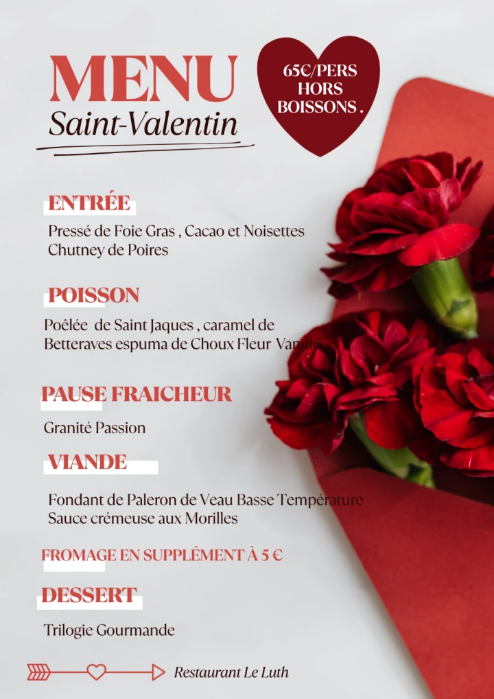   Menu Saint - Valentin