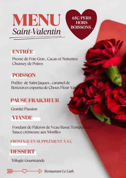 Menu Saint - Valentin