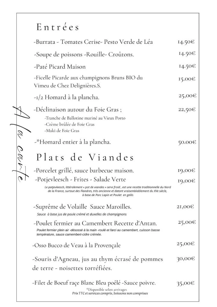   A LA CARTE