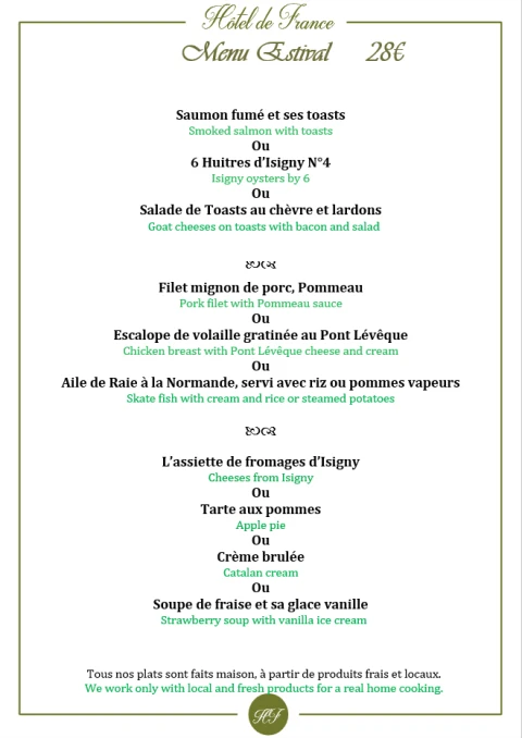 Menu estival