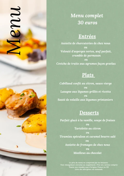 Menu et carte