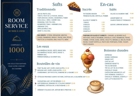 Carte Room-service