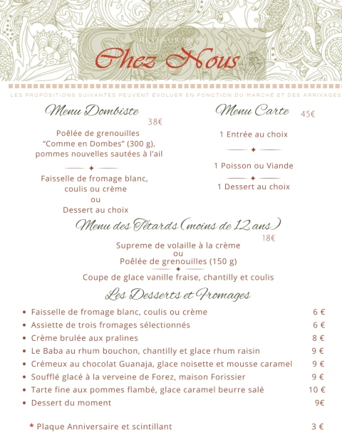 image Les desserts et fromages