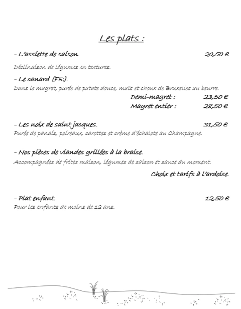 image Nos plats